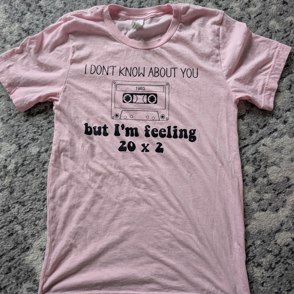 I'm Feeling 1982 T-shirt Bella Canvas Light Pink Tee with Graphic Design